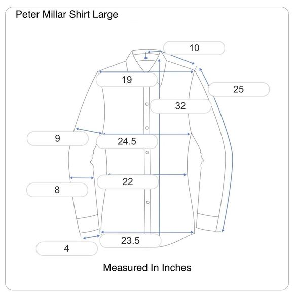 Peter Millar Men's Large Button Down Shirt Long Sleeve Checkered Cotton Purple - Picture 8 of 8